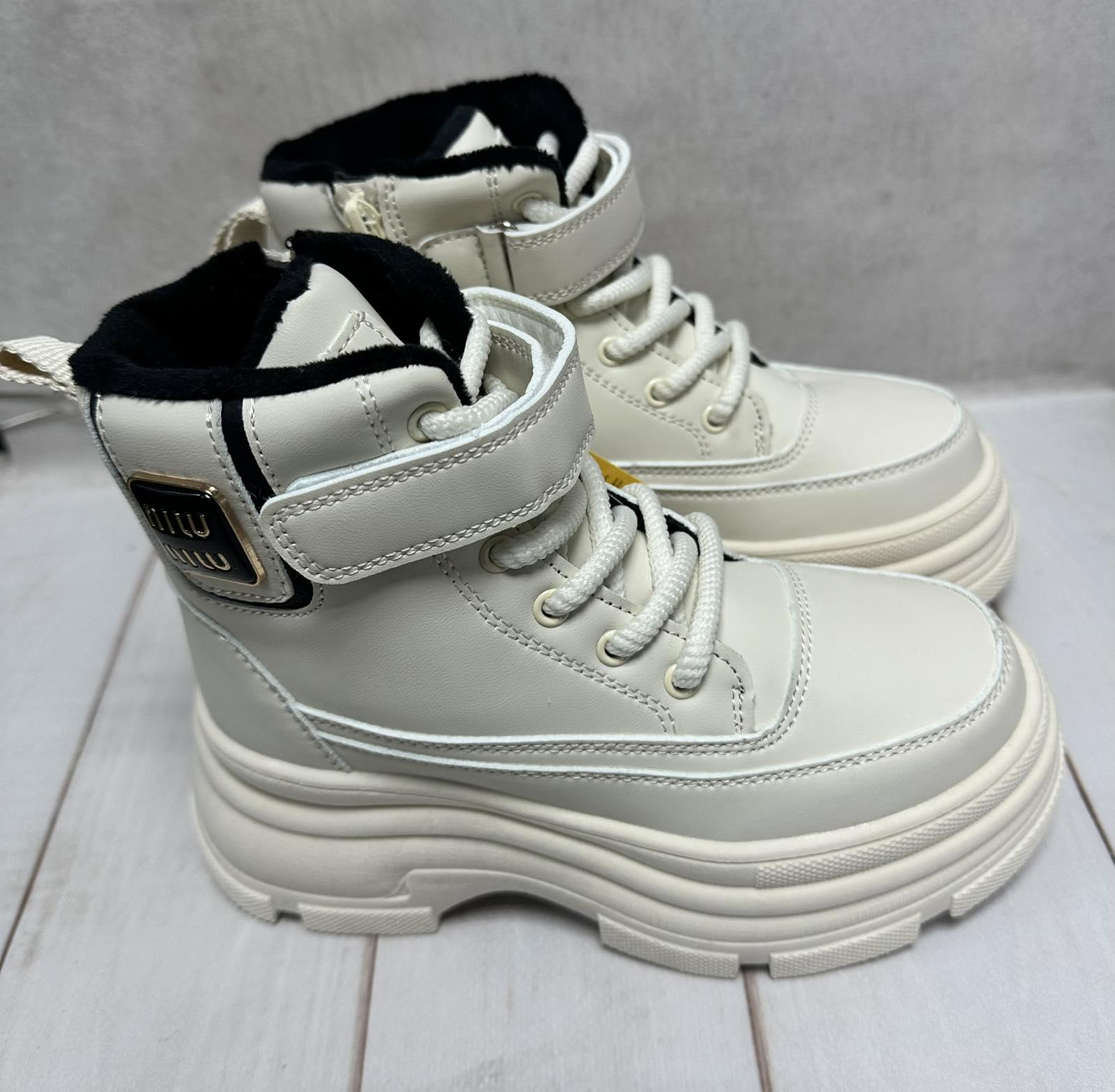 Черевики дитячі Clibee підліткові на овчині р. 32/21 см Білий - фото 6