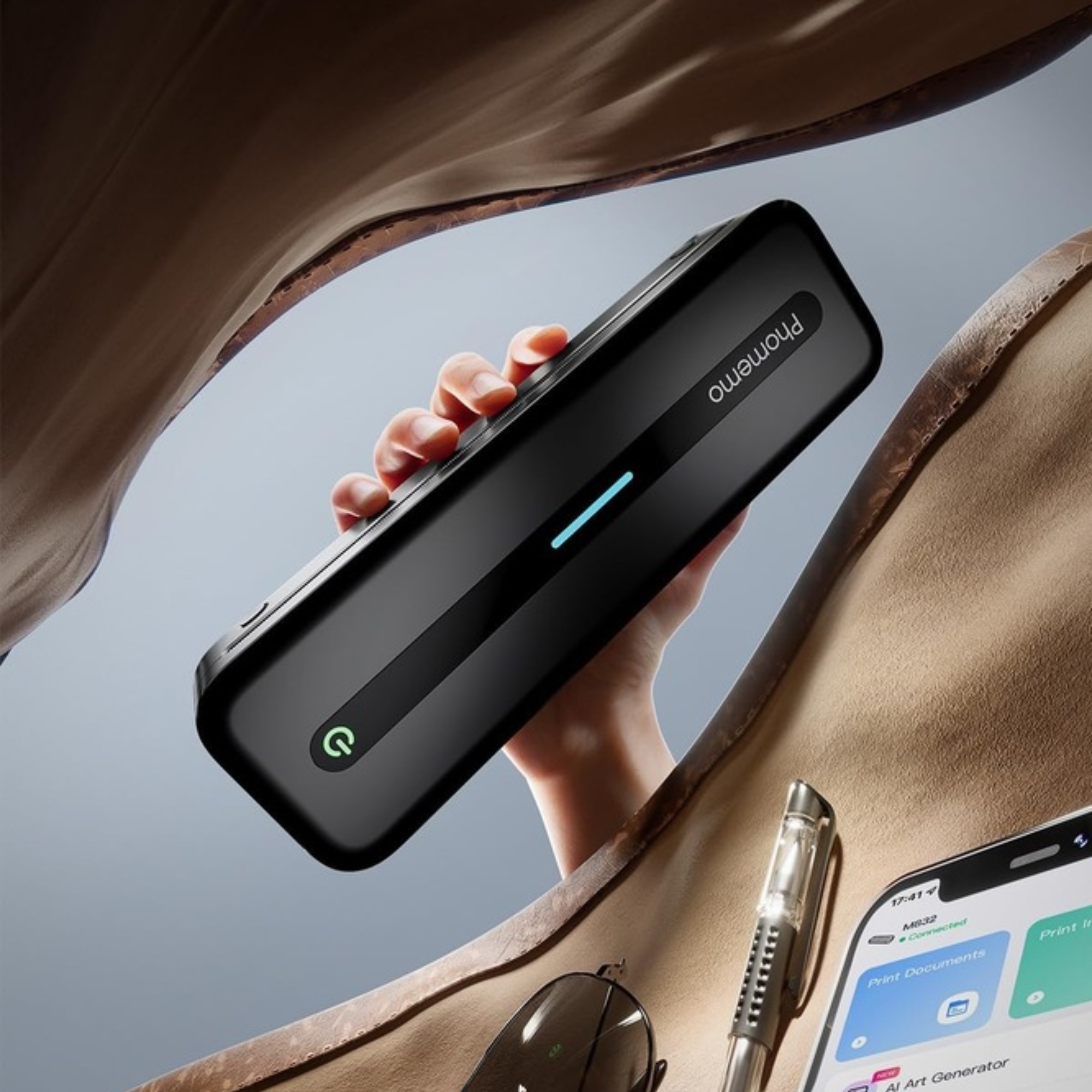 Термопринтер Phomemo M832/чехол/2 рулона термо бумаги/5 листов бумаги для трансфера тату Black (GS-286) - фото 7