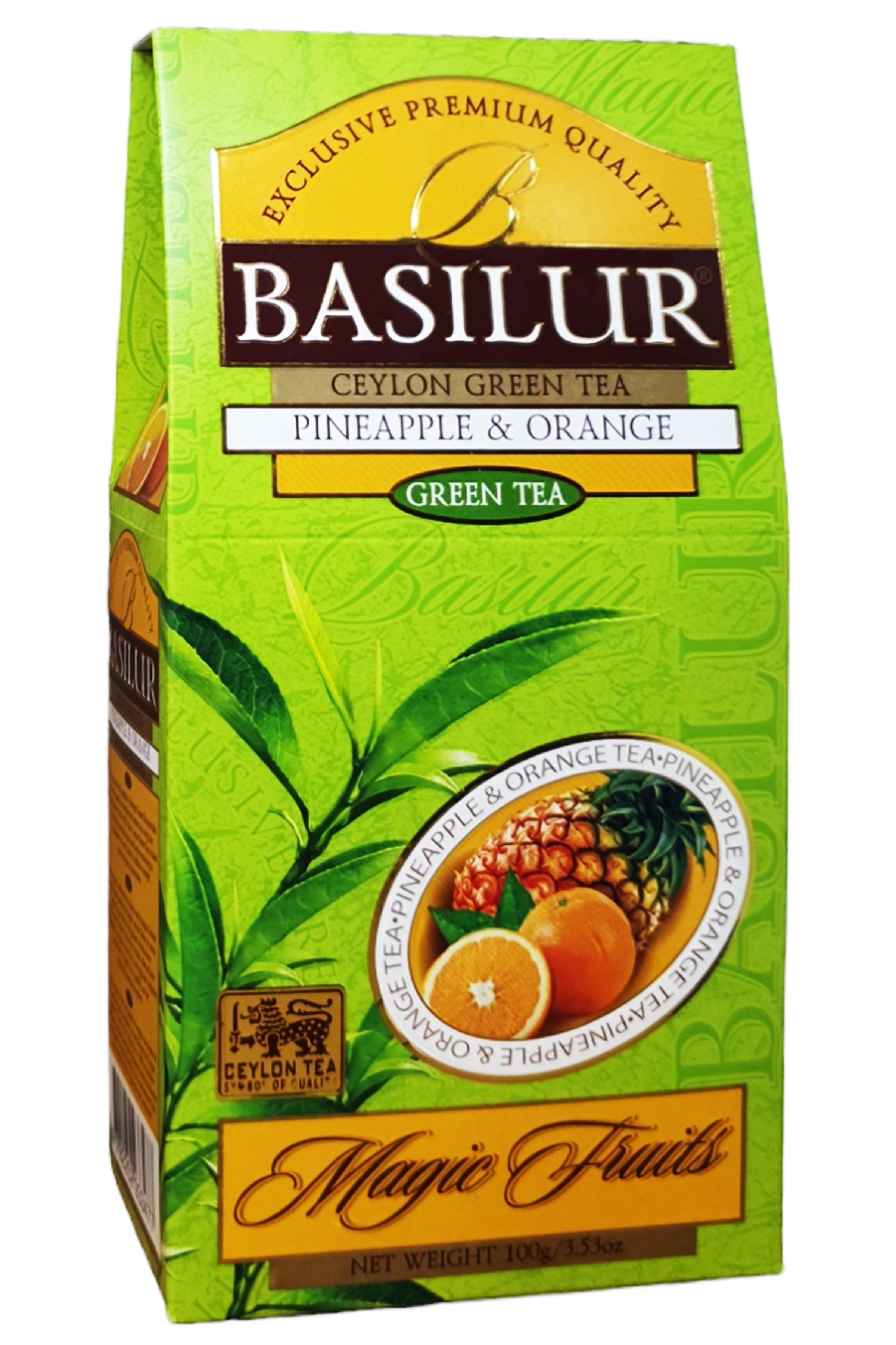 Чай зеленый Basilur Магические Фрукты Ананас и Апельсин 100 г (59026)