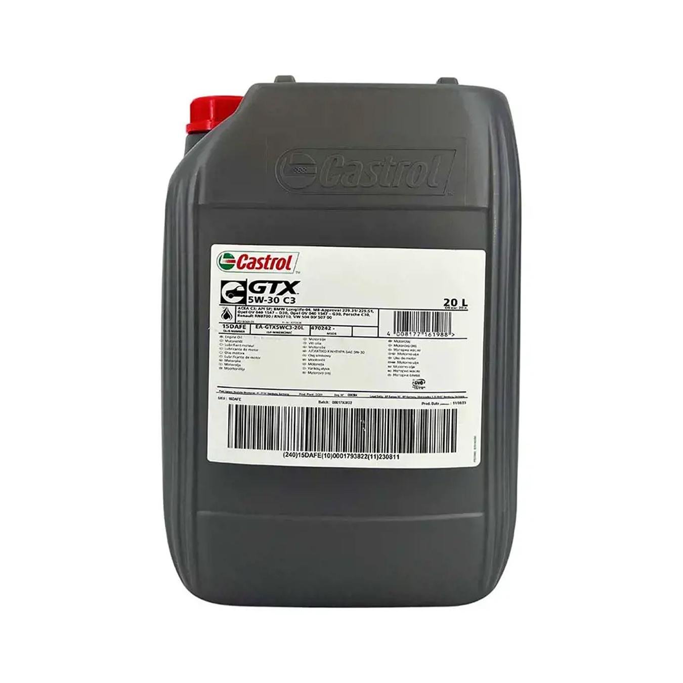 Моторное масло Castrol GTX 5W-30 C3 20 л