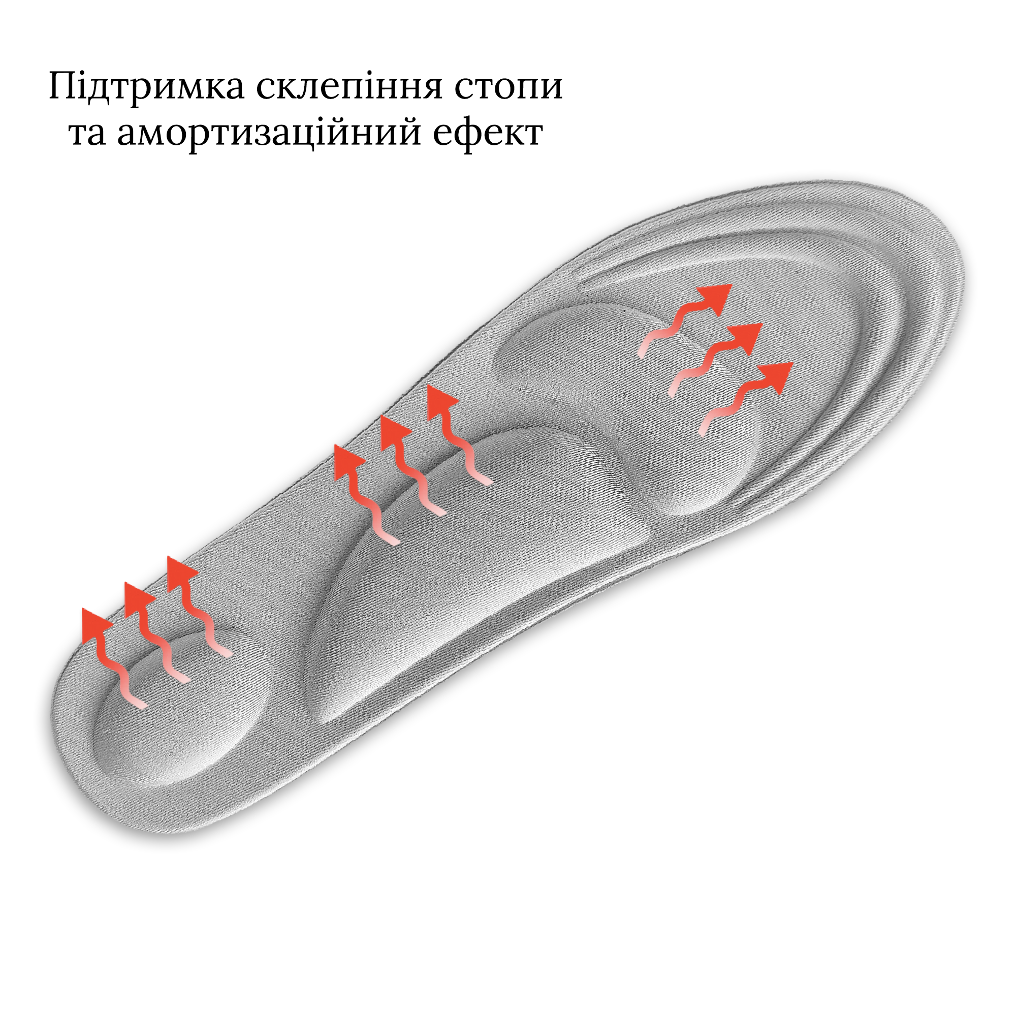 Стельки для обуви мягкие повседневные р. 39-36 регулируемый 25,5-22,5 см Серый (H-13 №11) - фото 2