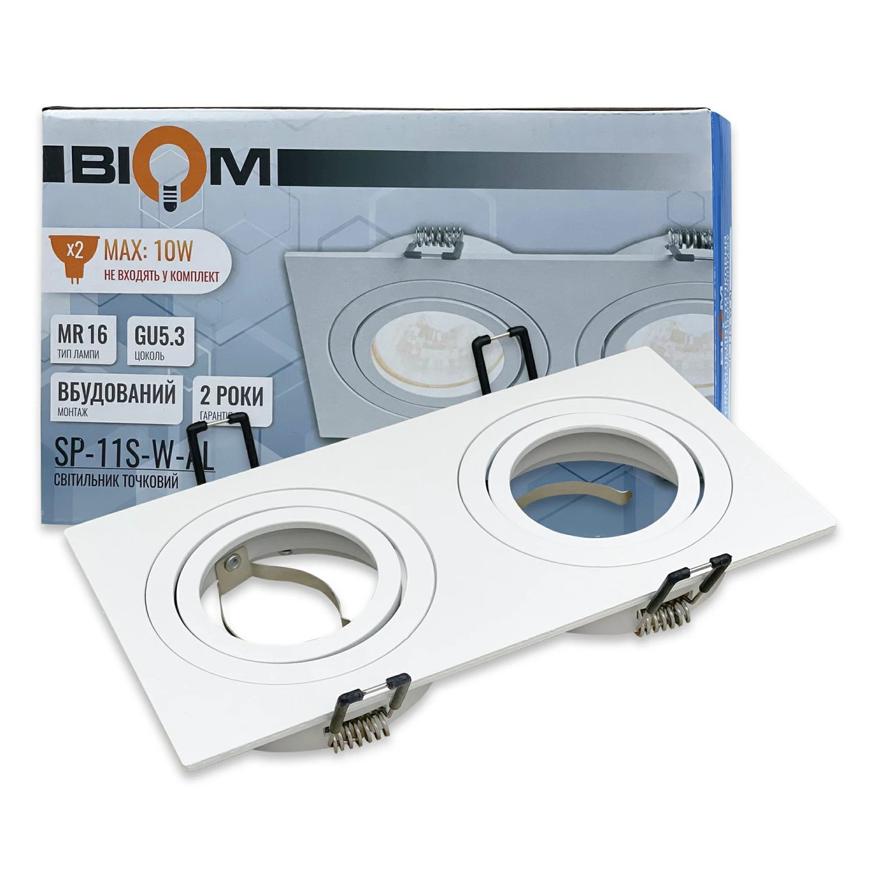Точечный светильник Biom SP-11S-W-AL под led лампу MR16/GU10 без лампы Белый (2797447252)