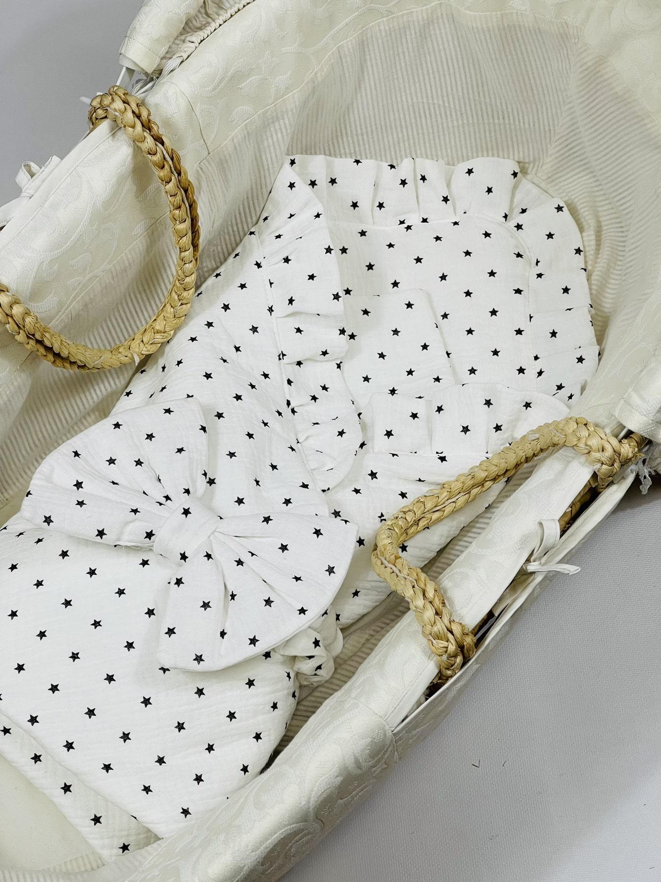 Дитячий мусліновий конверт Зірочки 80х80 см (40500507)