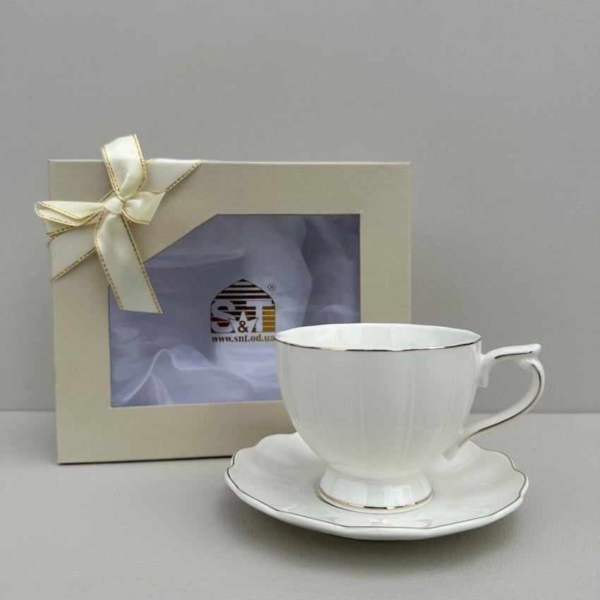 Чашка порцелянова з блюдцем S&T 23190-00 Лауретта 250 мл (2656884590)