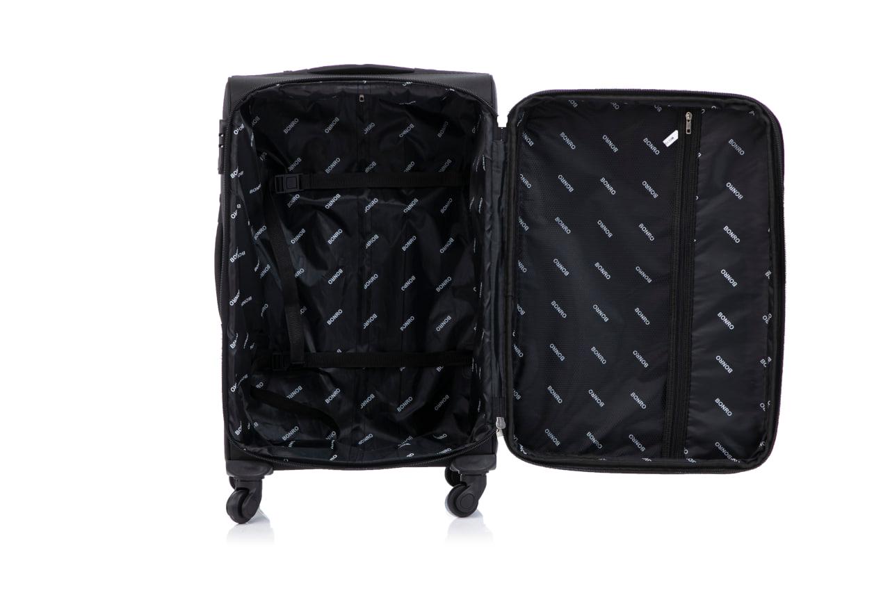 Чемодан Bonro Tourist 4 колеса невеликий Чорний (2199) - фото 3