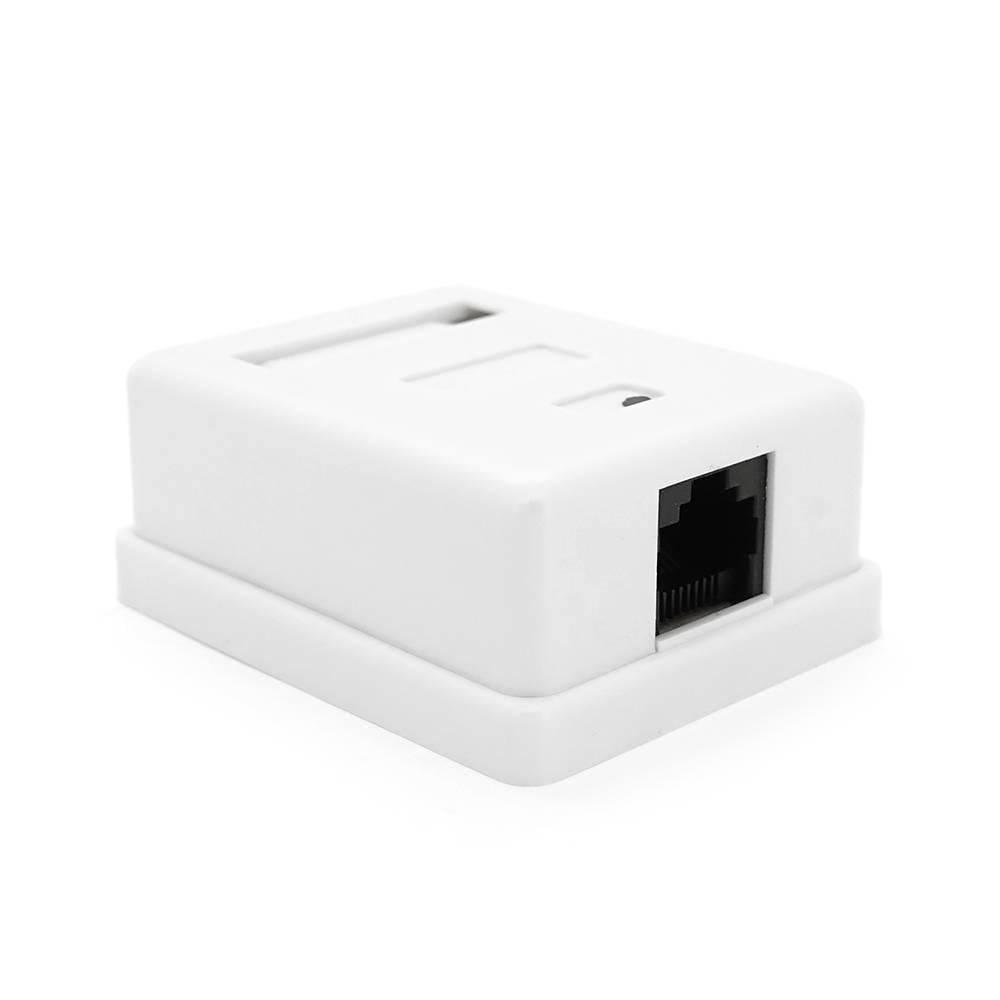 Розетка RITAR UTP 8P8C RJ45 1 порт Cat-5 накладна Білий Q500 Розетка RITAR UTP 8P8C RJ45 1 порт Cat-5 накладна Білий Q500
