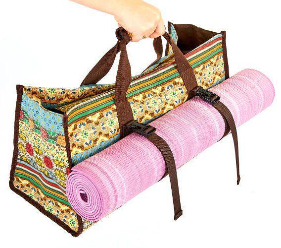 Сумка для фитнеса и йоги FI-6971 Бежево-голубой (39429003) - фото 4