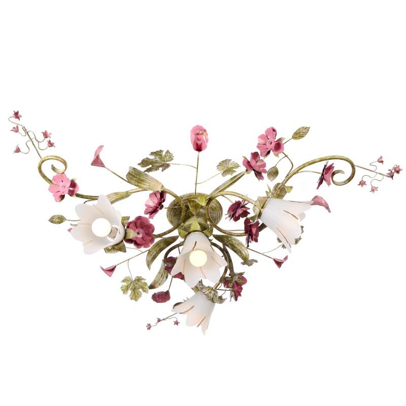 Люстра на 4 плафона Brille BKL-512S/4 E14 флористика