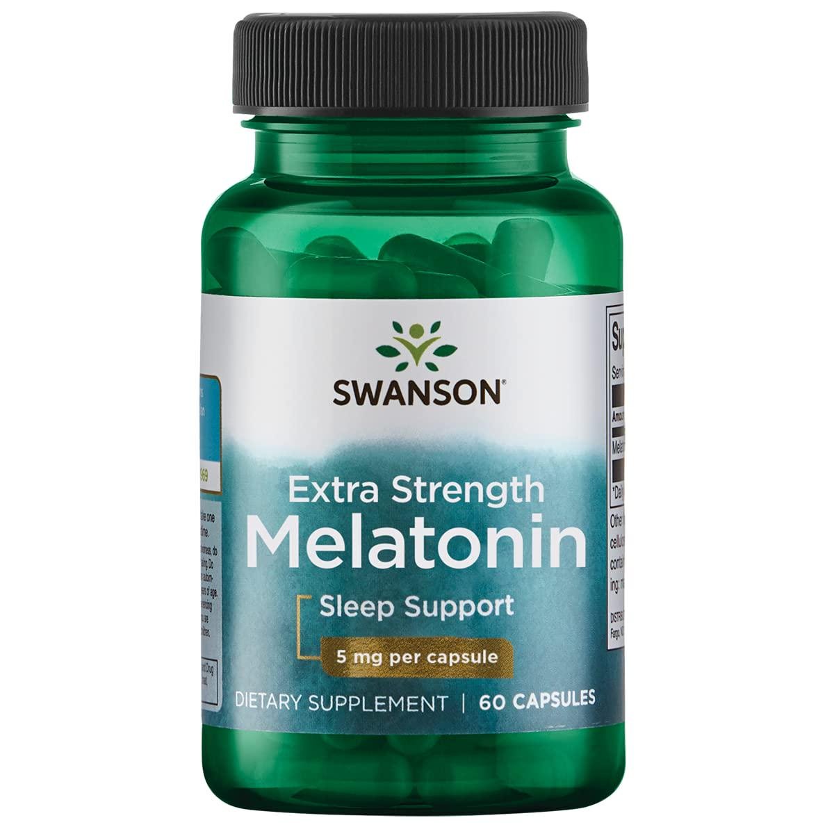 Мелатонін Swanson Extra Strength Melatonin 5 mg 60 капс.