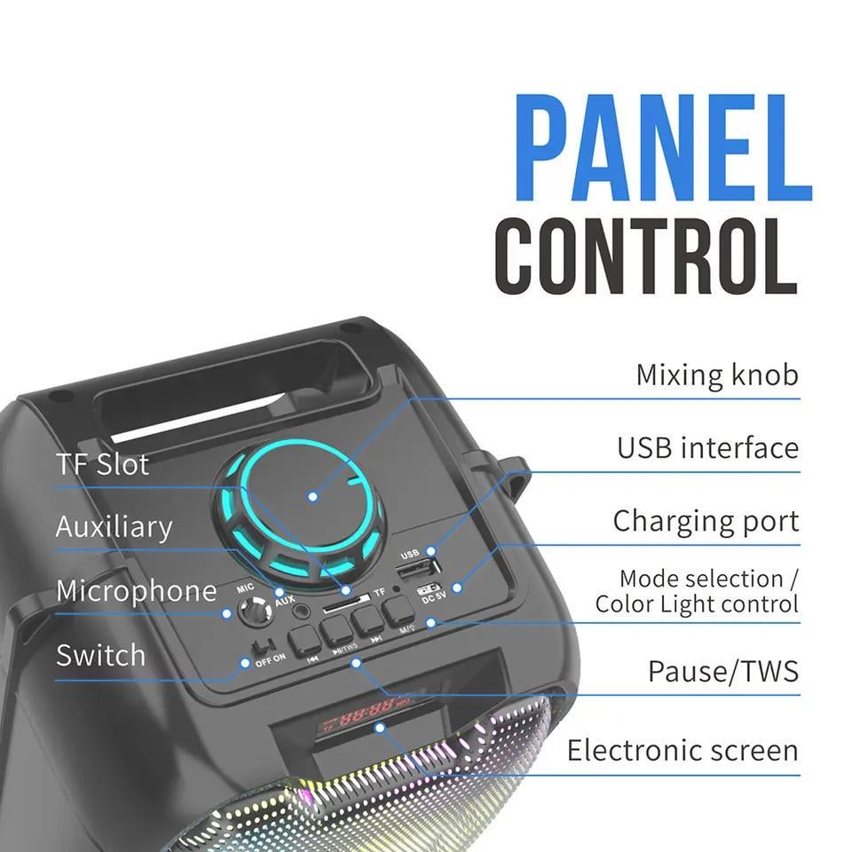 Караоке система-колонка ZQS-4235 Bluetooth с микрофоном и пультом 16 W - фото 3