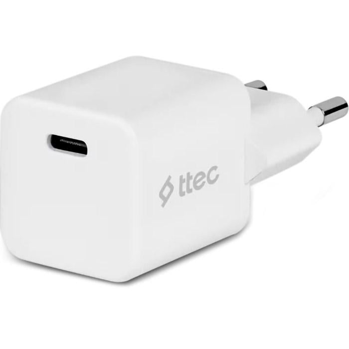 Зарядное устройство сетевое Ttec SmartCharger 2SCP01B 20W USB-C PD QC 3.0 PPS White