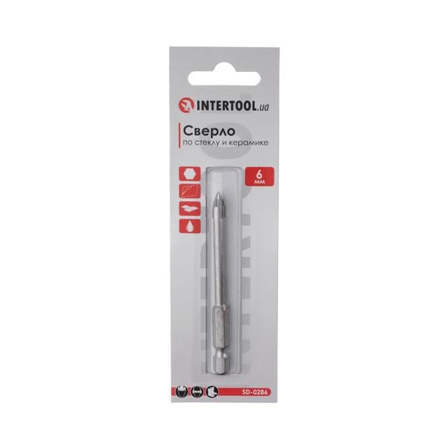Сверло по стеклу/керамике Intertool SD-0286 6 мм HEX 1/4'' 6,35 мм (12498409)