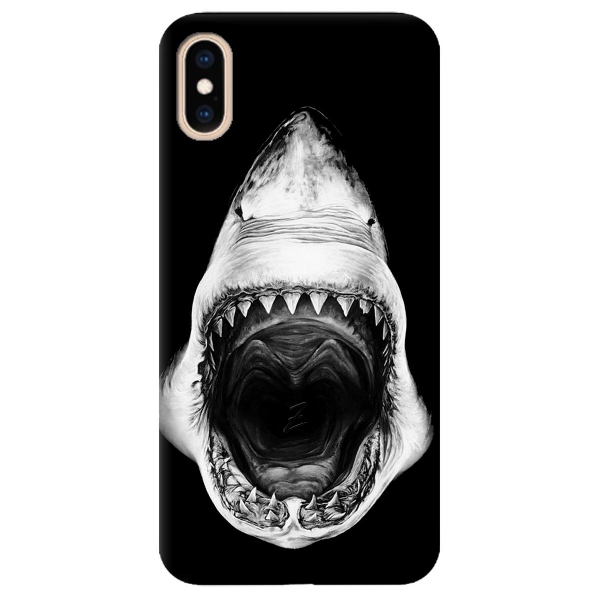 Силиконовый чехол Zorrov для Apple iPhone XS - Dark shark (11170040086052002)