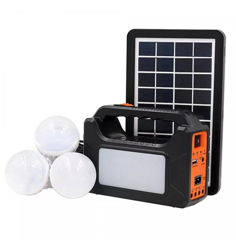 Фонарь кемпинговый EP-392 с функцией Power Bank/с солнечной панелью и тремя лампочками 9 В 3 Вт (10017234)