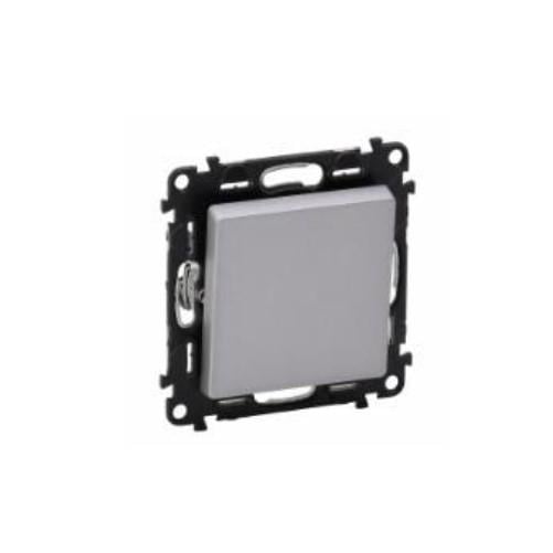 Выключатель одноклавишный Legrand Valena Life Life скрытого монтажа 60х60 мм Алюминий (28533141)