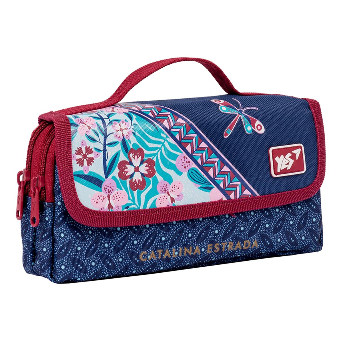 Пенал м'який YES PH-2-2 Catalina Estrada Pattern Синій/Фіолетовий (533009) Пенал м'який YES PH-2-2 Catalina Estrada Pattern Синій/Фіолетовий (533009)