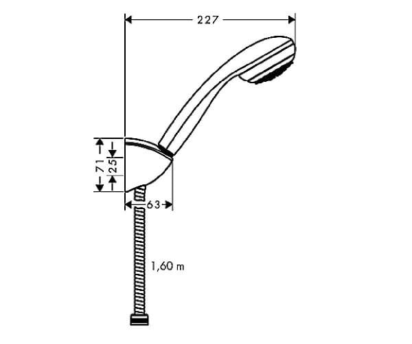 Душевой комплект Hansgrohe CROMETTA 100 26665400 Хром (77148) - фото 2