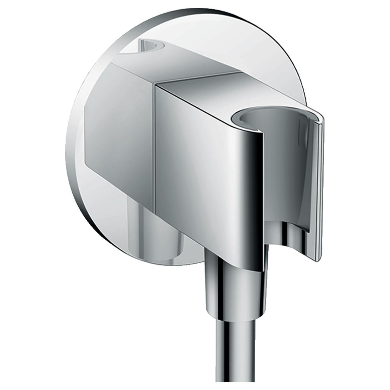 Подключение душевого шланга Hansgrohe FixFit Porter S 26487000 с держателем для лейки Хром (111865)