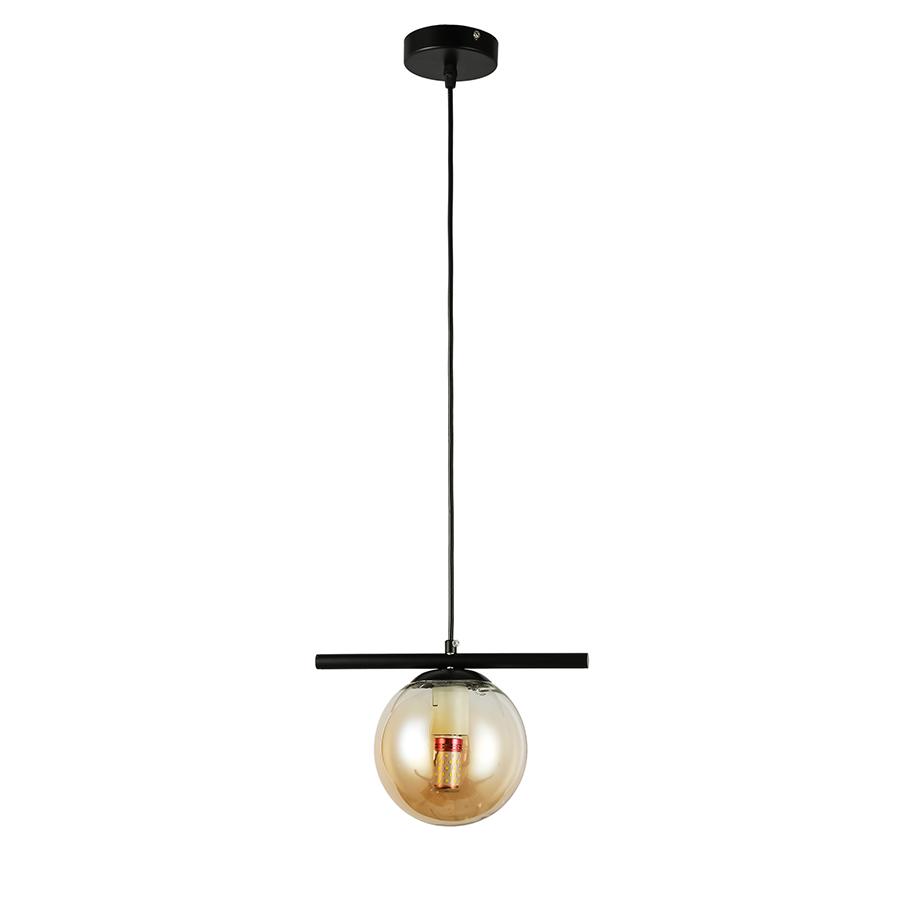 Светильник подвесной шар Levistella 7841023-1 BK/BR коричневый плафон 150 мм Черный