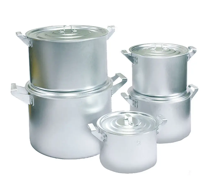 Набір кастрюль Interos алюмінієвих з кришкою 5 шт. 2,5/3,5/4,5/6/8 л (87002)