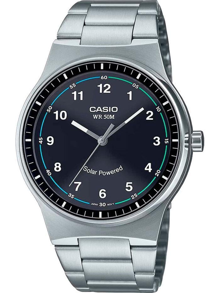 Мужские наручные часы Casio MTP-RS105D-1B Solar Powered Timeless Collection со стальным корпусом Черный (2898128947)