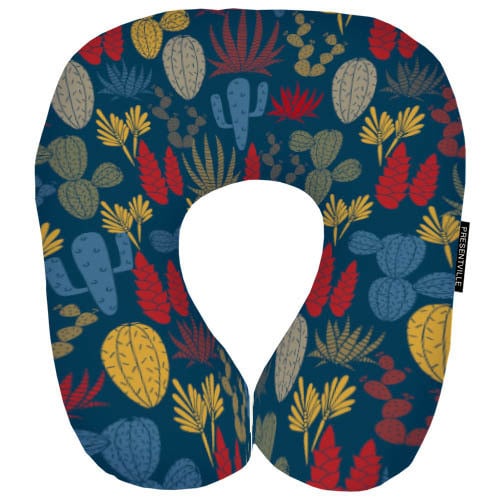 Дорожная подушка Кактусы 32x30 см (DOP_TFL007)