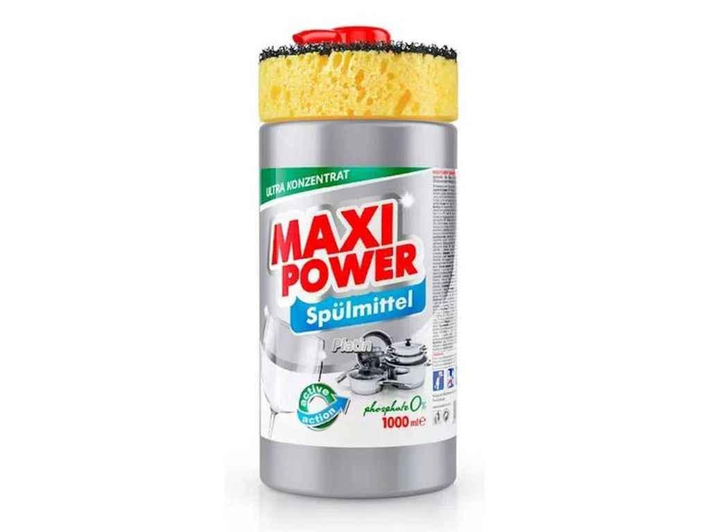 Засіб для миття посуду Maxi Power 1 л дозатор/губка Платина (841432)