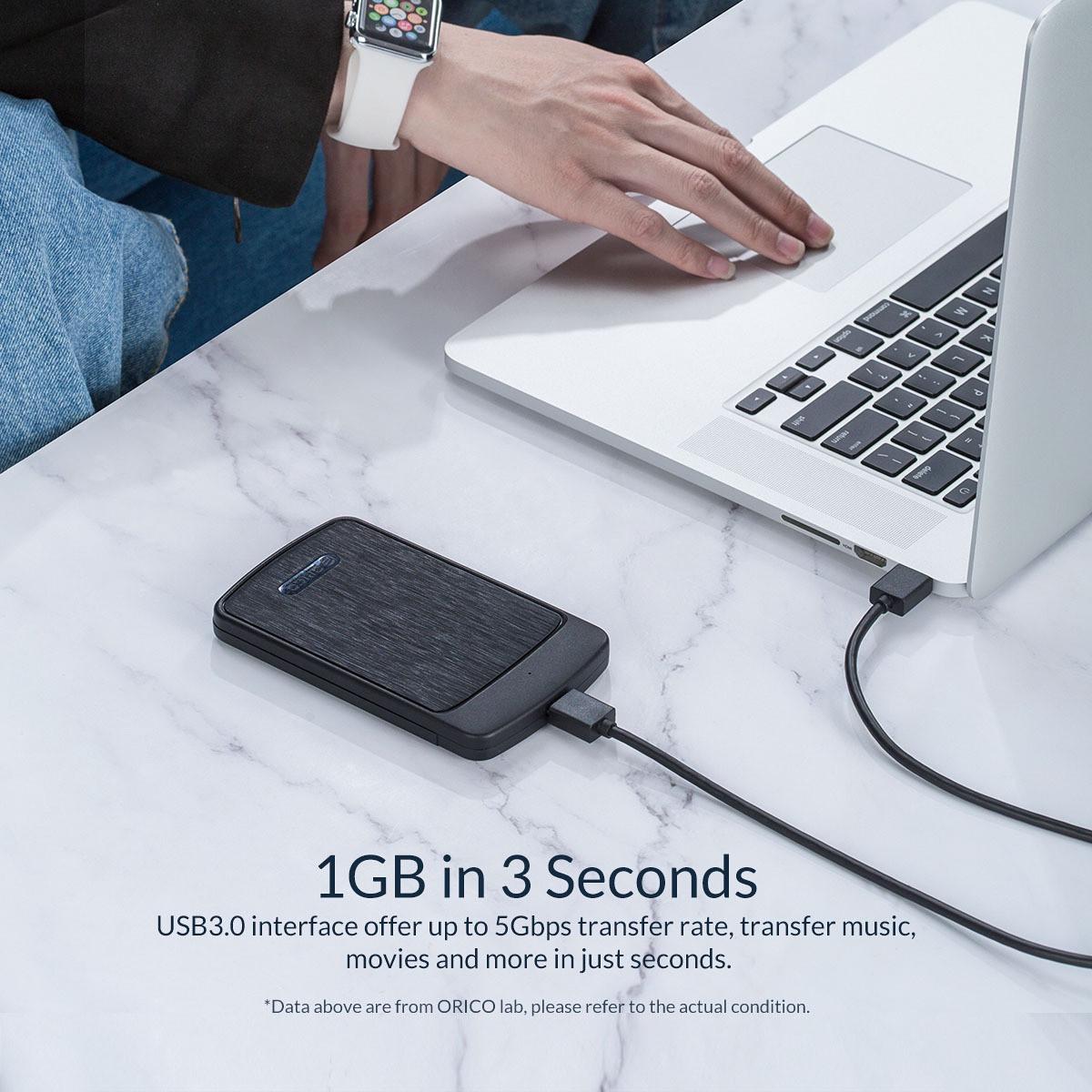 Внешний карман Orico 2020U3 для 2.5" HDD/SSD USB 3.0 Черный - фото 2