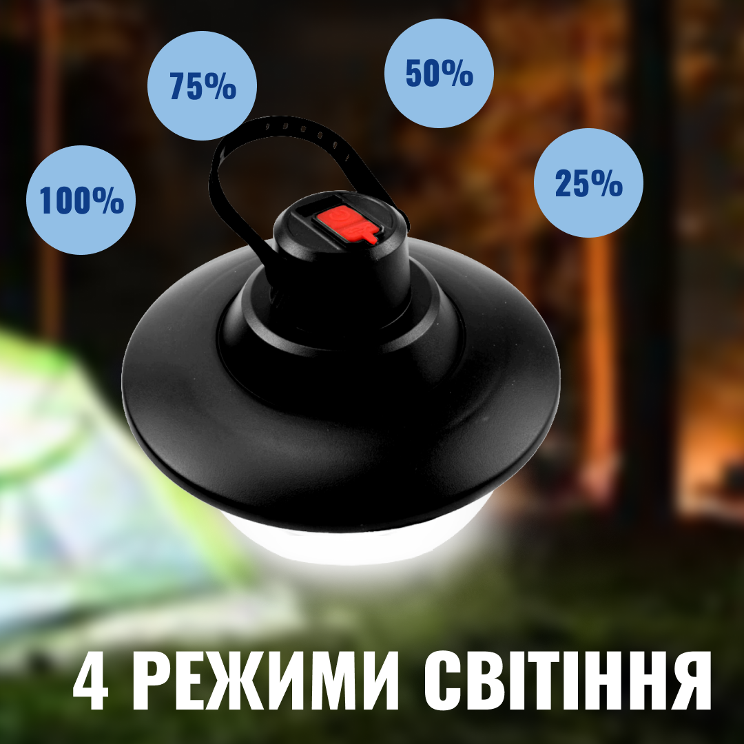 Светильник подвесной Andowl Q-D009 10W LED аккумуляторный Черный (b0733b09) - фото 3