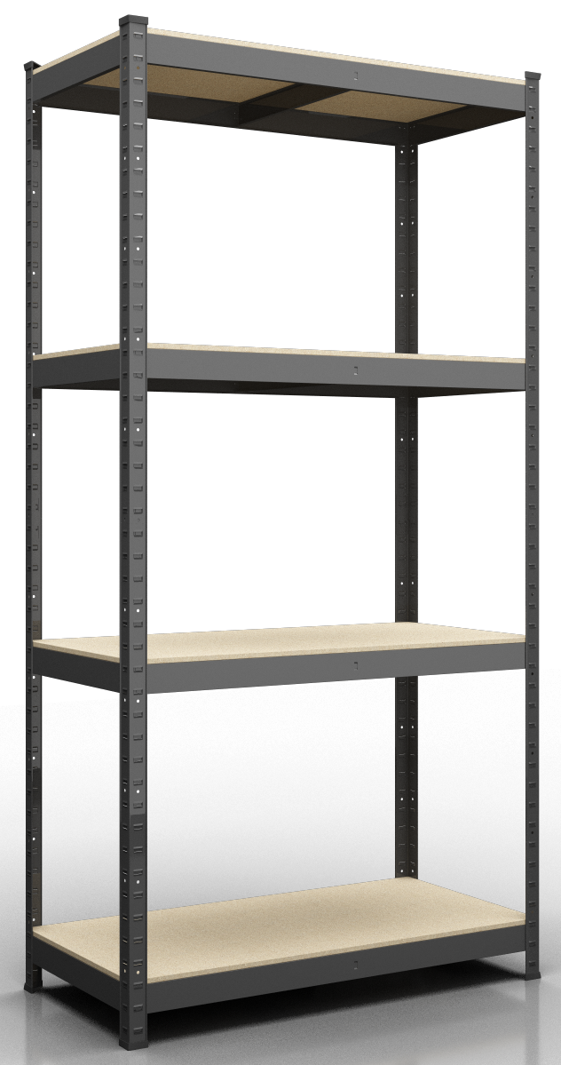 Стеллаж Меткас Бюджет КД крашенный металлический ДСП 175 кг/полка 4 полки 1600х800х400 мм (3DPanda-BC160150804041A)