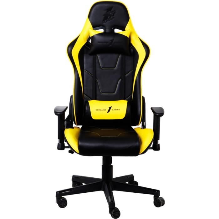 Кресло геймерское 1stPlayer FK2 2D Armrest до 160 кг Black/Yellow (FK2-BKYE)