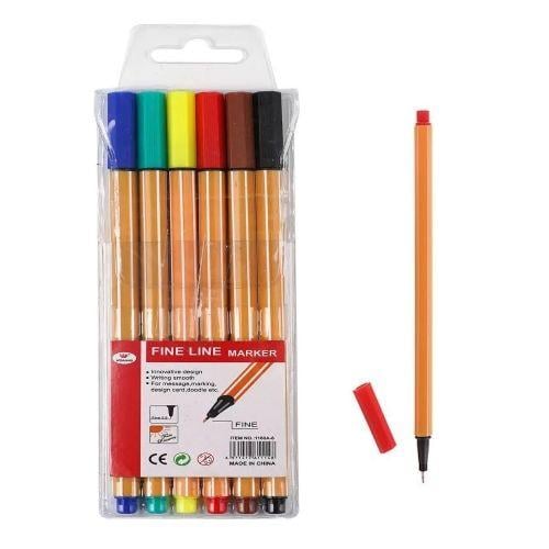 Ручки капиллярные "Fine Line" 6цв WW00412ST