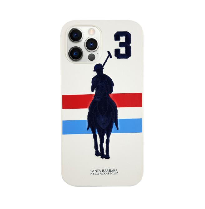 Кожаный чехол для iPhone 13 Pro Max Santa Barbara Polo Garner Белый