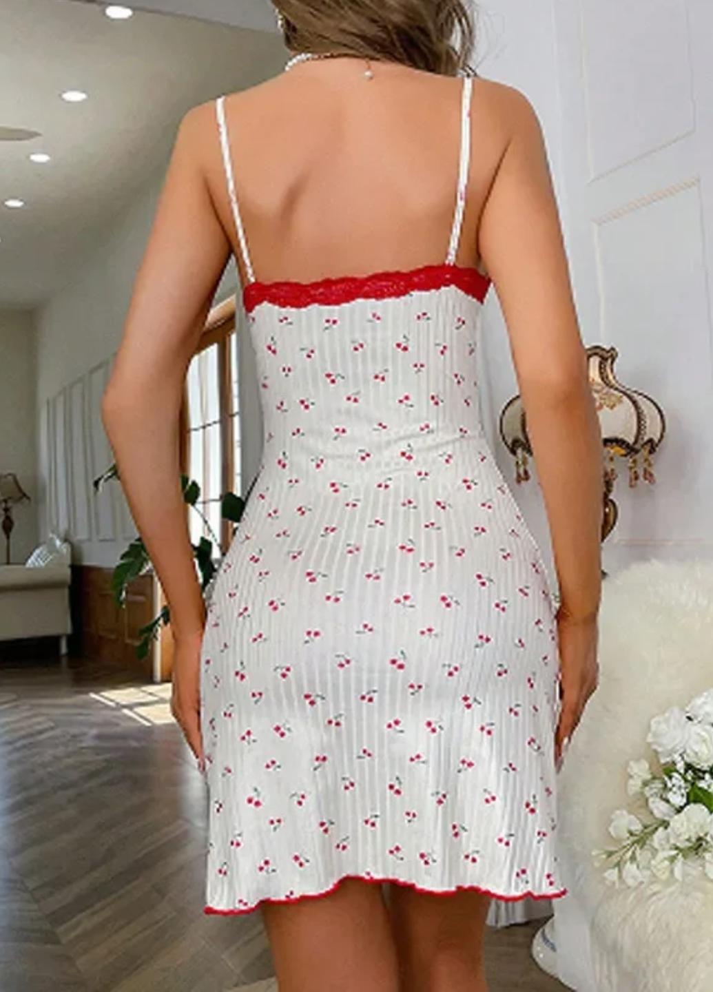 Ночная рубашка женская Summer Friend в рубчик S Белый (1942-42-02) - фото 2