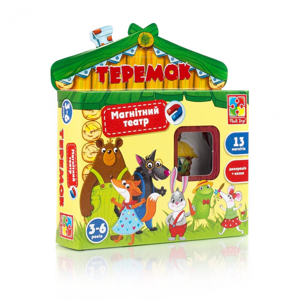 Настольная игра Vladi Toys Магнитный театр Теремок укр. (VT3206-25)