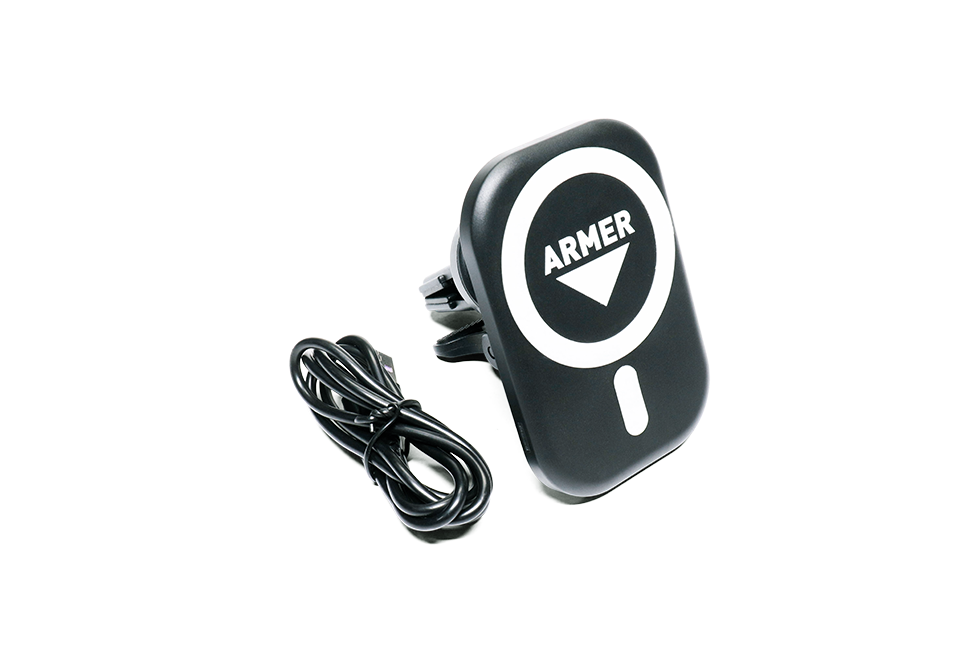 Держатель для телефона Armer с беспроводной зарядкой с магнитом (ARM-DT002)