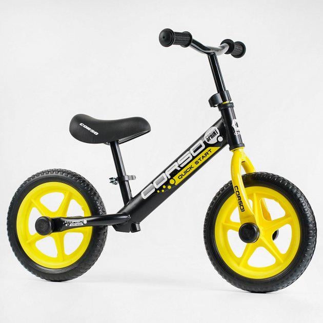 Біговел Corso сталева рама Жовтий (90215)