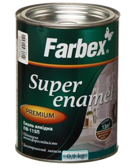 Емаль алкідна Farbex ПФ-115П 0,9 кг Зелений глянець (100008133)