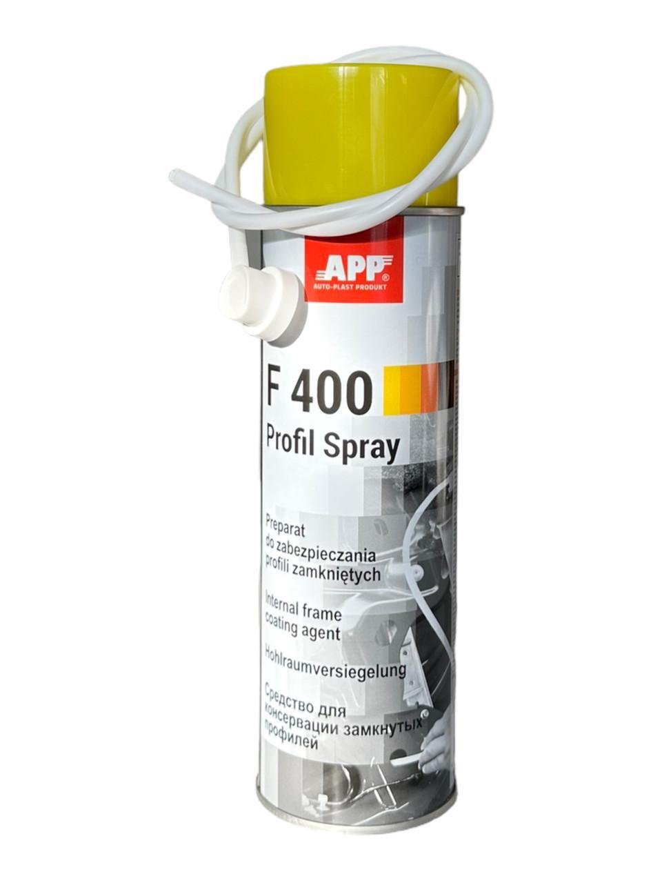Мовіль у балончику APP F400 Profil Spray 500 мл Бурштиновий Мовіль у балончику APP F400 Profil Spray 500 мл Бурштиновий