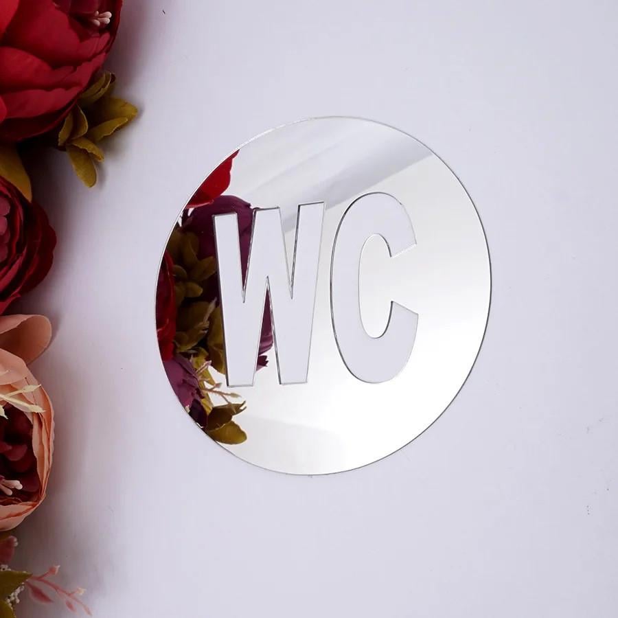 Наклейка на дверь зеркальная WC для санузла (34123338) Наклейка на дверь зеркальная WC для санузла (34123338)