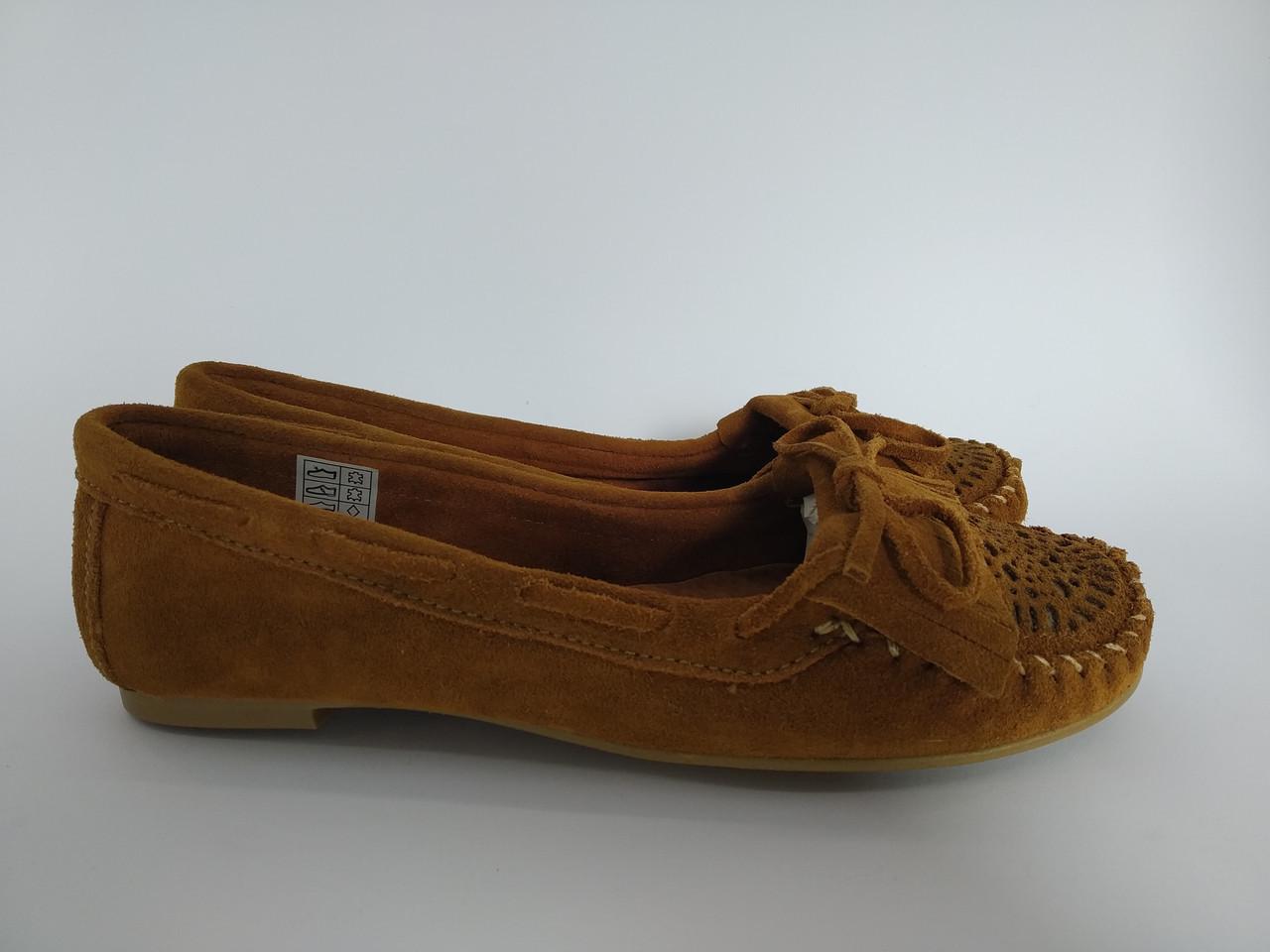 Мокасины женские замшевые Bata р. 38 24,5 см Коричневый (946664602) - фото 1