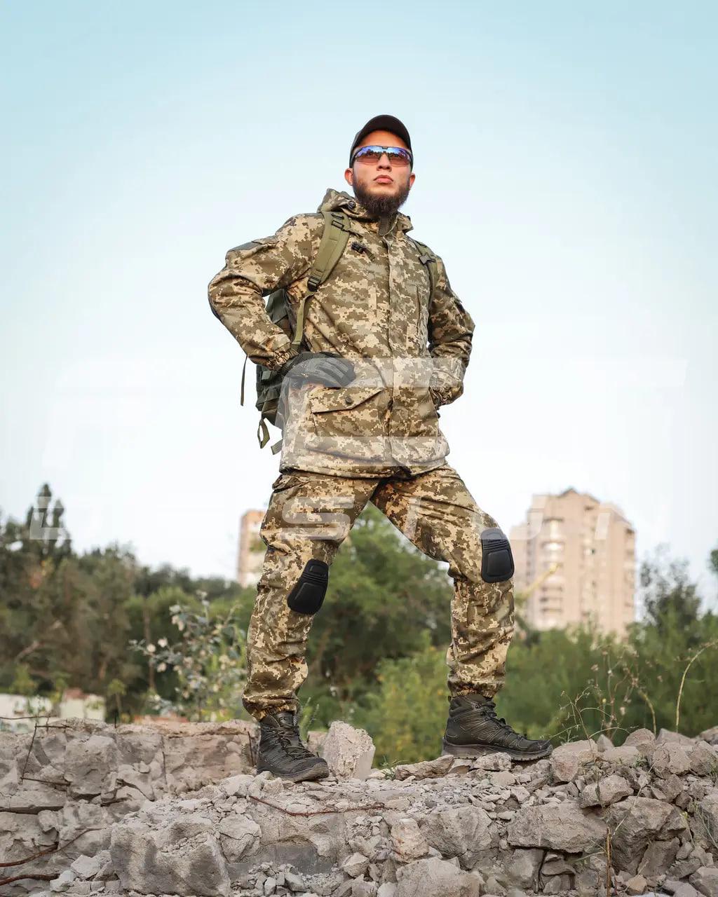 Костюм демисезонный с наколенниками и налокотниками FCT Design Горка 5 р. 40-42 Пиксель ВСУ - фото 3