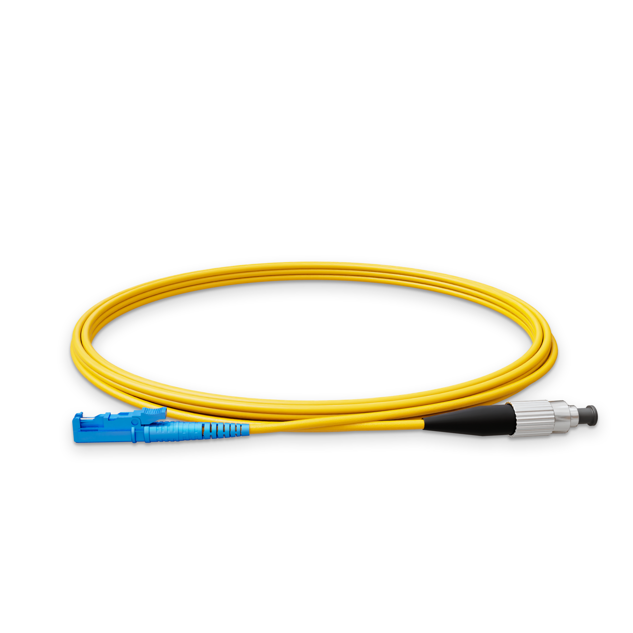 Патч-корд оптический NanoConnect E2000/UPC-FC/UPC LSZH Singlemode G.657.А2 SM Flex Simplex 2 мм 3 м Желтый (2394767833)