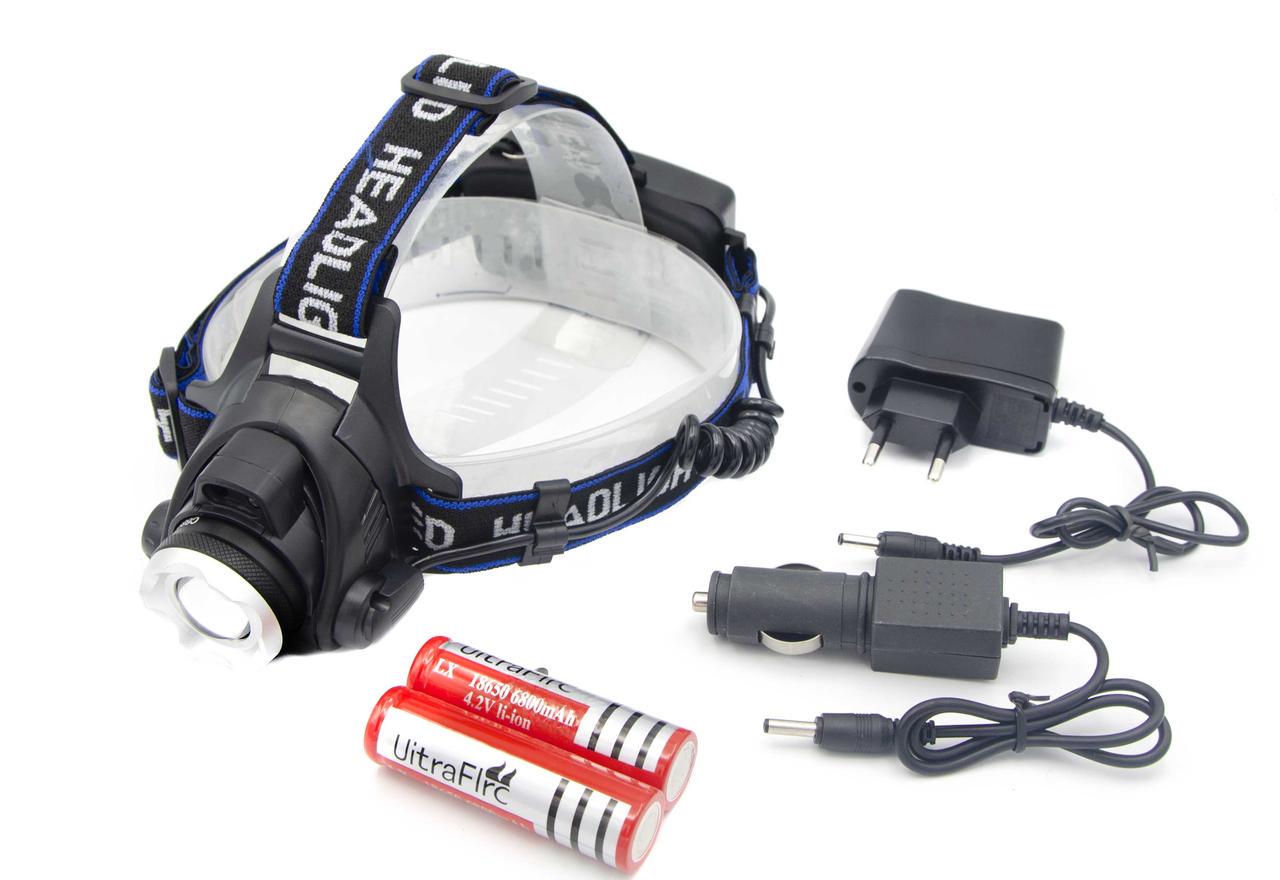 Налобный аккумуляторный фонарь Bailong BL-V9-T6 (t3829)