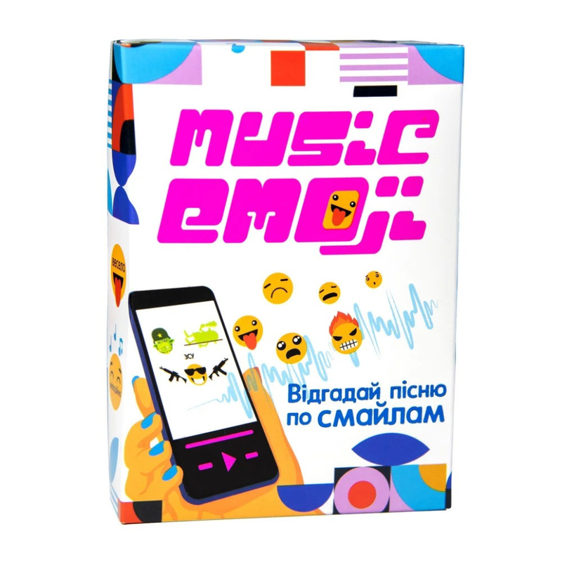 Настільна карткова гра "Music Emoji" Strateg 30249 українською мовою Настільна карткова гра "Music Emoji" Strateg 30249 українською мовою