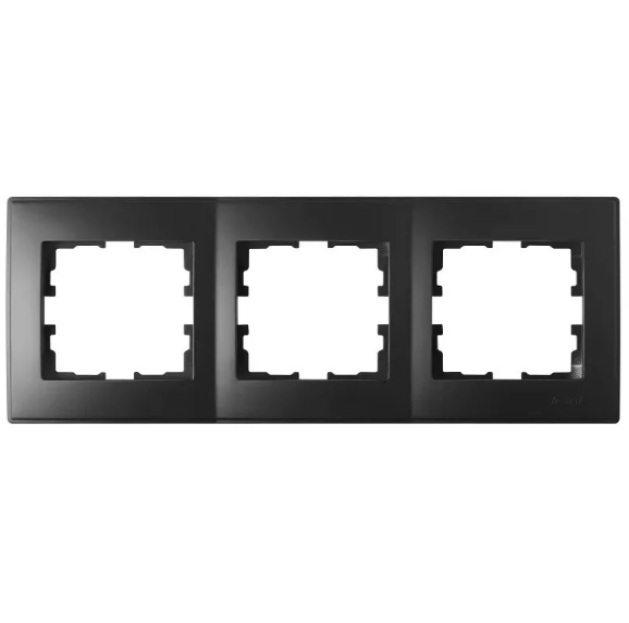 Рамка тройная Lezard Lesya горизонтальная Антрацитовый (26383734)