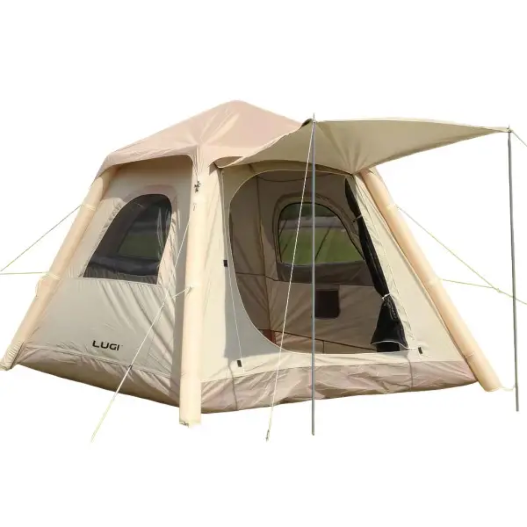 Палатка надувная для кемпинга на 2-3 человека с тентом 230х230х150 см