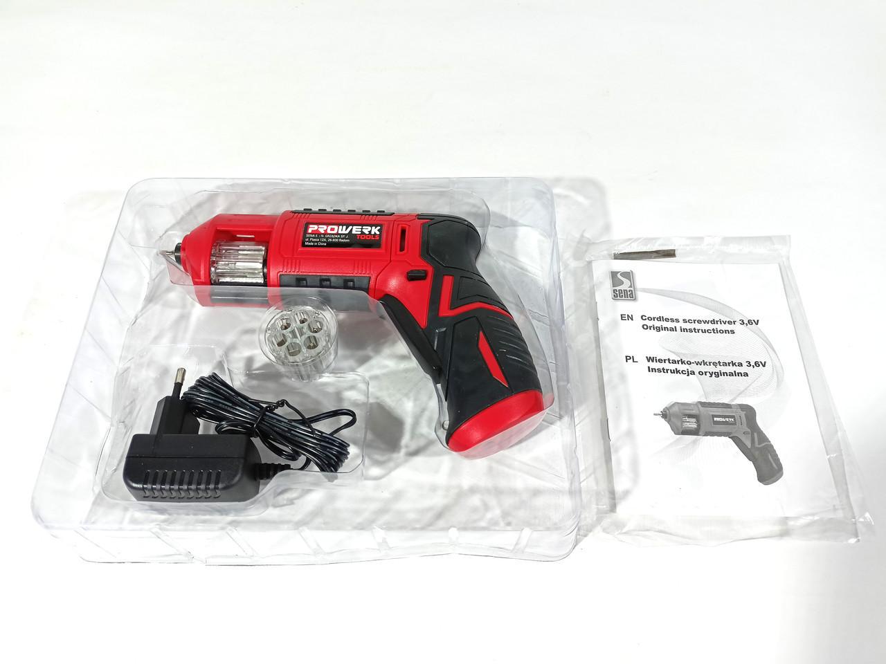 Викрутка акумуляторна PROWERK tools KS336-1036LI з барабаном для біт - фото 3