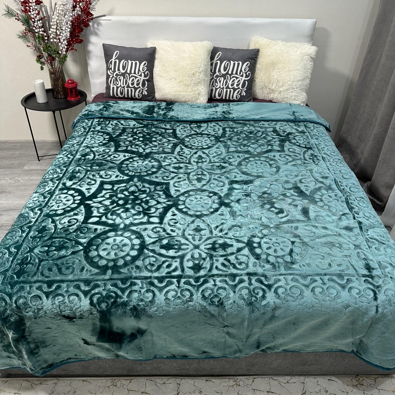 Покрывало на кровать акриловое 200x230 см Изумрудный (P-акрил-12) - фото 5 Покрывало на кровать акриловое 200x230 см Изумрудный (P-акрил-12) - фото 5