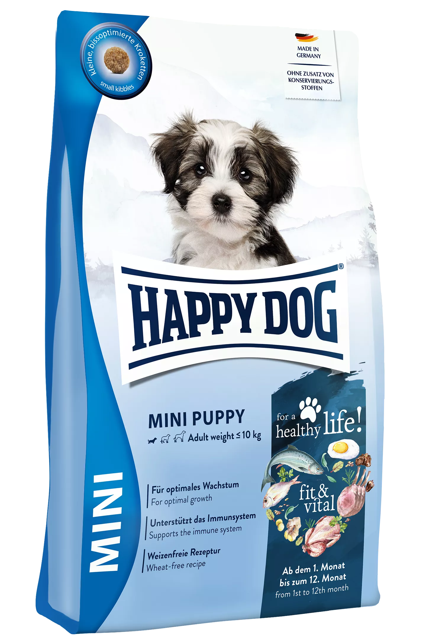 Корм сухий Happy Dog Fit & Vital Mini Puppy для цуценят дрібних порід вагою до 10 кг від 1 до 12 місяців 18 кг (60991) - фото 1